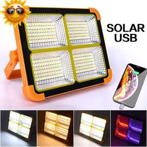 OELEZ 650W street stall night market light household super bright LED power outage emergency light USB charging outdoor camping solar lighting
