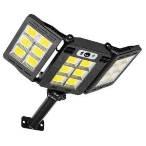 Solar Light 300Watts High-power Solar Lights Outdoor COB Solar Motion Sensor Lights with 3 Heads