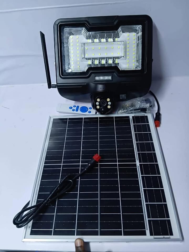 Solar Light 600W Solar Floodlight with 4G CCTV Camera, SIM Card PTZ, Motion Tracking, Night Vision, Two-Way Audio